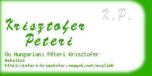 krisztofer peteri business card